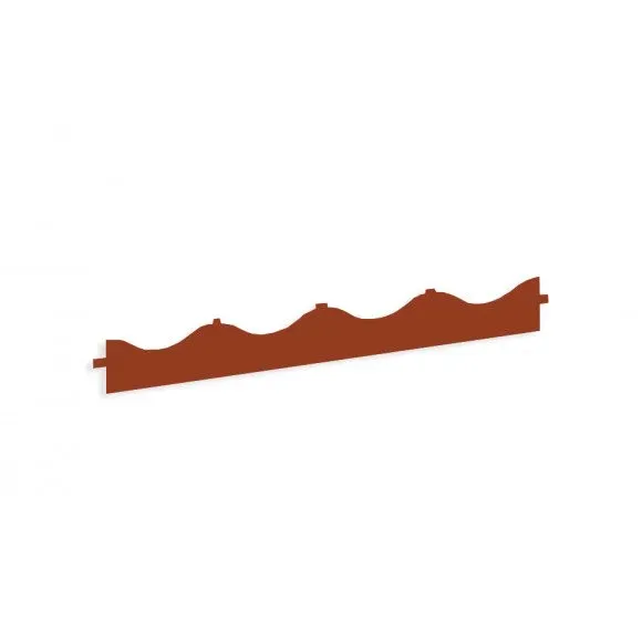 Acabamento Frontal Ondulado para Isotelha Colonial Crinkle Terracota – Peça com 1 Metro