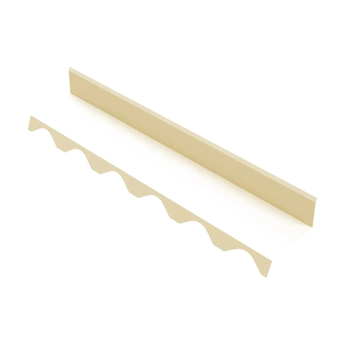 Rufo Superior Dentado para Isotelha Colonial Crinkle Marfim – Peça com 1 metro