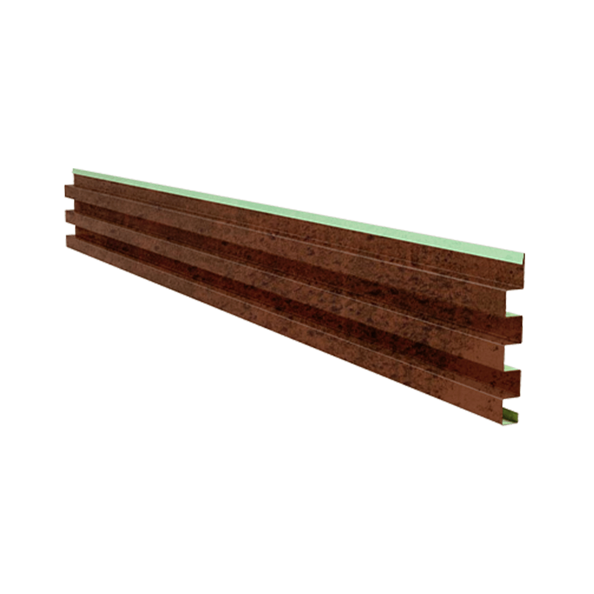 Kit Ripado Infinity Wall Lystra - CORTEN - 10 PÇS com 3,00M | 4,20 M²