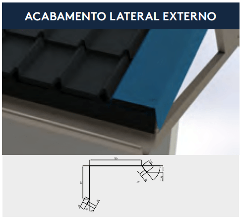 Acabamento Lateral Externo Residence Marfim - Peça com 3 metros