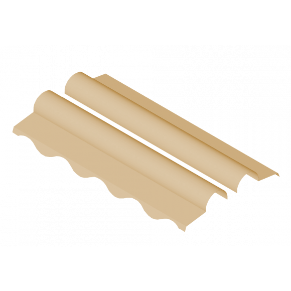 Conjunto Cumeeira Dentada para Isotelha Colonial Crinkle Marfim – Peça com 1 Metro