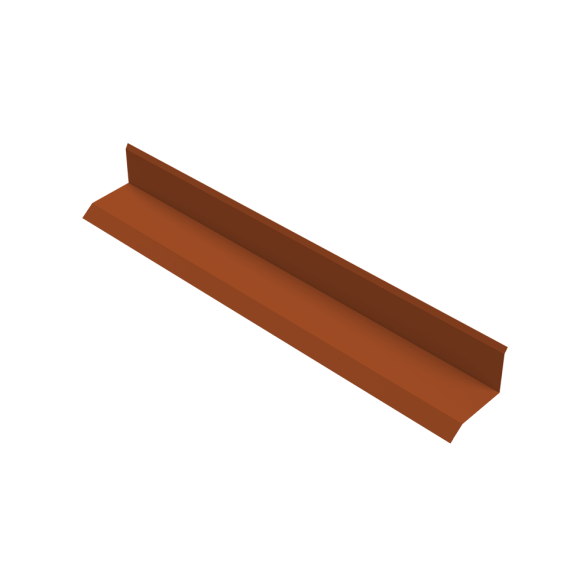 Rufo Acabamento Lateral para Isotelha Colonial Crinkle Terracota – Peça com 3 metros
