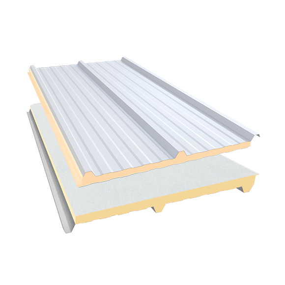 Telha Térmica Trapezoidal - Aço Branco Neve SEM FORRO - Núcleo em PIR 30mm