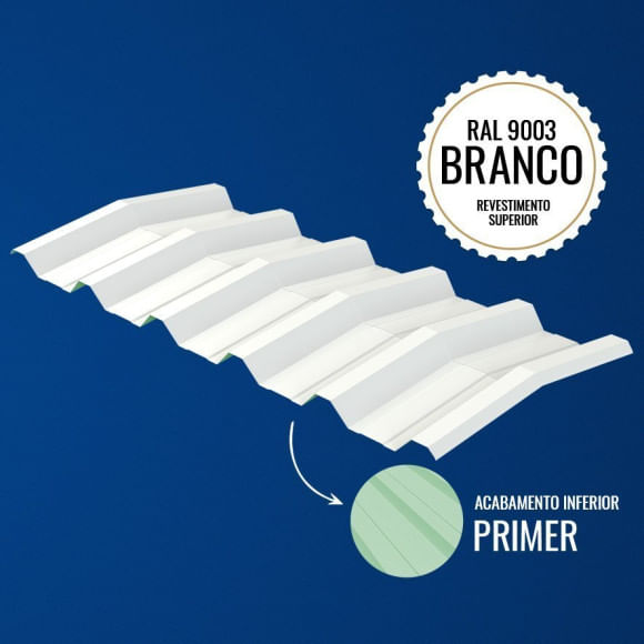 Cumeeira para Telha Metálica Trapezoidal Standard TP40
