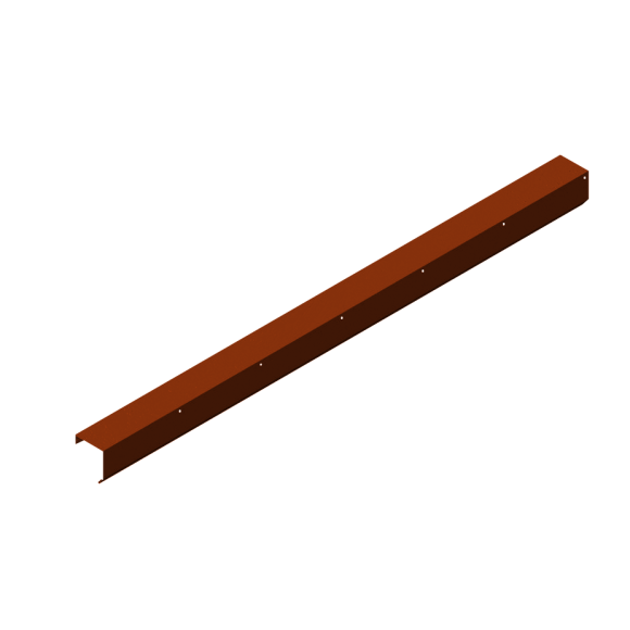 Acabamento Lateral para Isotelha Colonial Crinkle Terracota – Peça com 3 Metros