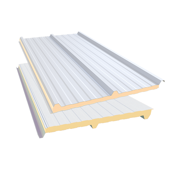 Isotelha Trapezoidal Térmica – Aço Branco com Forro Branco - Núcleo em PIR 20 mm