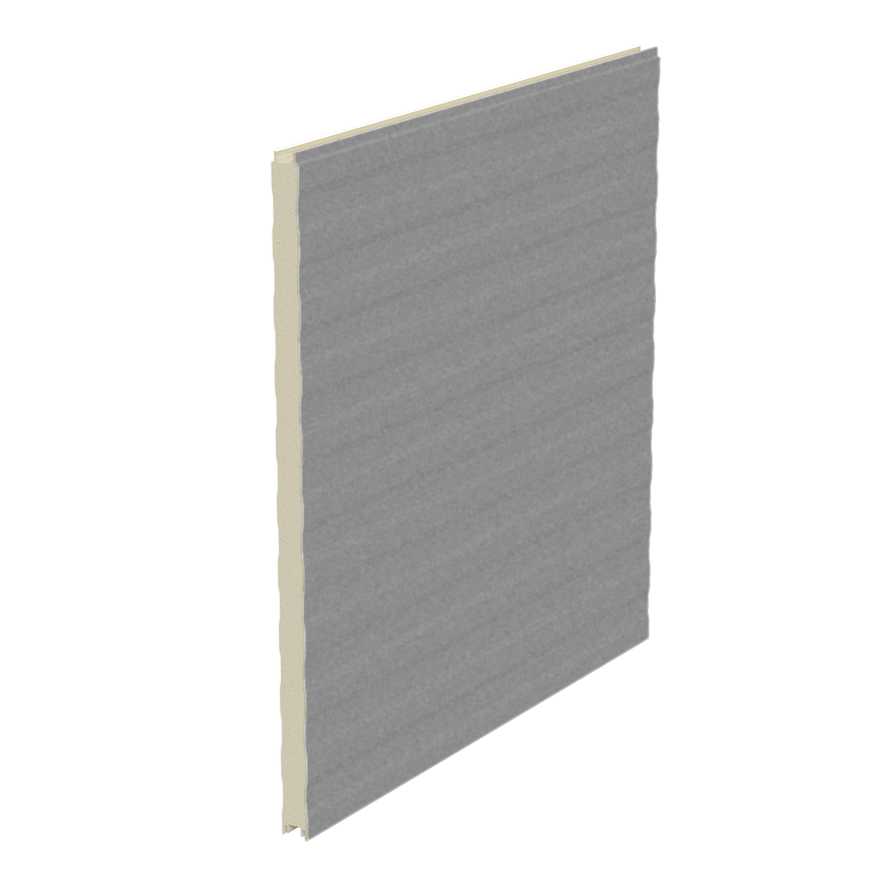 Painel Frigo Aço Natural - núcleo em PIR 32mm  com Forro Branco- Largura 1,10 Metros